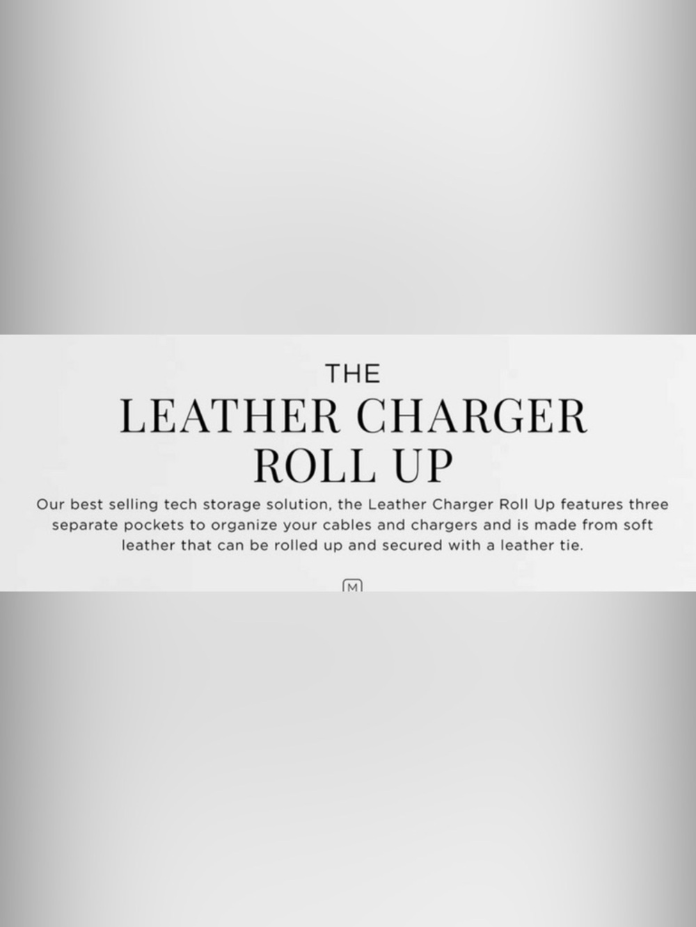 Mark & Graham Red leather Charger Roll Up Travel Organization Tech Storage - Picture 4 of 4